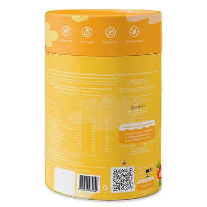 The Body Reserve's Multivitamin Gummies For Kids With 10 Vitamins & Minerals Helps Kids Growth, Strong Bones & Teeth, Improves Immunity, Antibody Production Lemon & Strawberry Flavour 30 Gummies