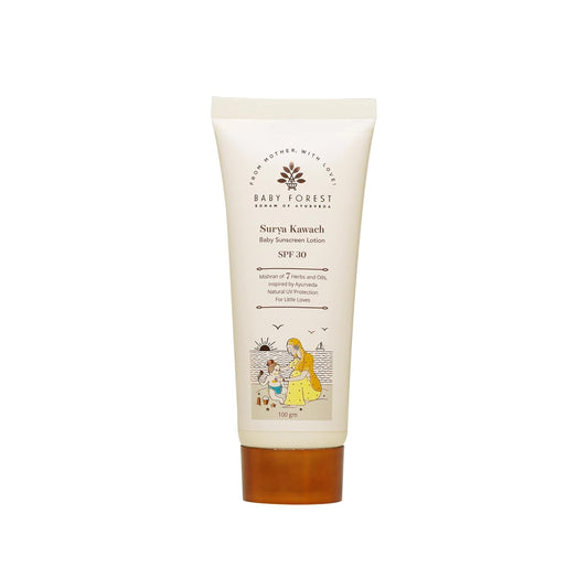 Baby Forest Surya Kawach Baby Sunscreen Lotion | Kids Sunscreen with SPF 30 | Paraben Free | Kids Sunscreen Lotion for Summer | Ideal for 1-8 yrs | 100 gm