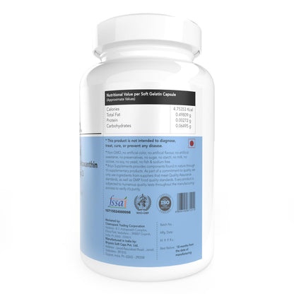 Briyo OptiVital Eye Health Supplement â€“ Lutein, Zeaxanthin, Astaxanthin & Omega-3 from Natural Sources â€“ Supports Vision, Retinal Health & Eye Strain Relief â€“ 60 Capsules