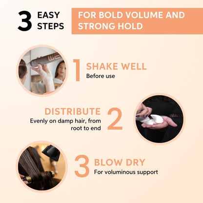 Wella Professionals EIMI Extra Volume Strong Hold Volumizing Hair Mousse for Women | Adds Long-Lasting Lift & Fullness Without Dehydration