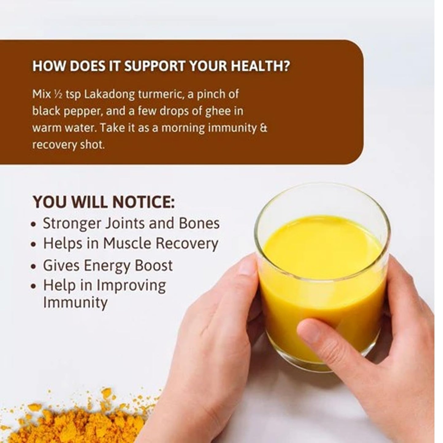 Namo Organics - Lakadong Turmeric Powder 500g From Meghalaya, Organic Haldi Powder, High Curcumin Turmeric Powder