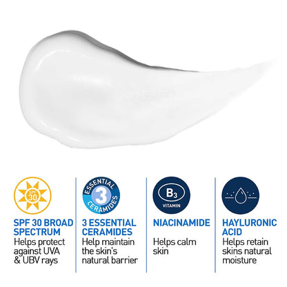 CeraVe AM Facial Moisturizing Lotion For Normal to Dry Skin (52ml) - Broad Spectrum SPF 30 Sunscreen | Non-Comedogenic, Paraben-Free And Fragrance-Free Lotion