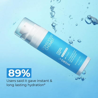 Conscious Chemist 1% Hyaluronic Acid Serum | 30ml | Face Serum for Dry Skin, Ceramide, with Plankton Extract, Treat Dull & Dehydrated Skin, Plumps & Hydrates, For Men & Women - Hydro+