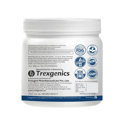 Trexgenics POTASSIUM CITRATE Pure Powder Pharmaceutical Grade Electrolyte Balance, Nerve & Muscle Health (250 gram / 8.81 OZ)