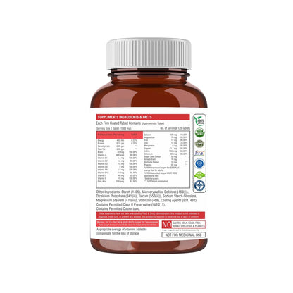 The Body Reserve Plant Based Biotin Tablets | Biotin from Sesbania with Amla & Grapeseed | Hair Vitamins for Men & Women Supporting Hair Growth & Hair Regrowth | Strong Hair, Skin & Nails | 120 Veg Tablets