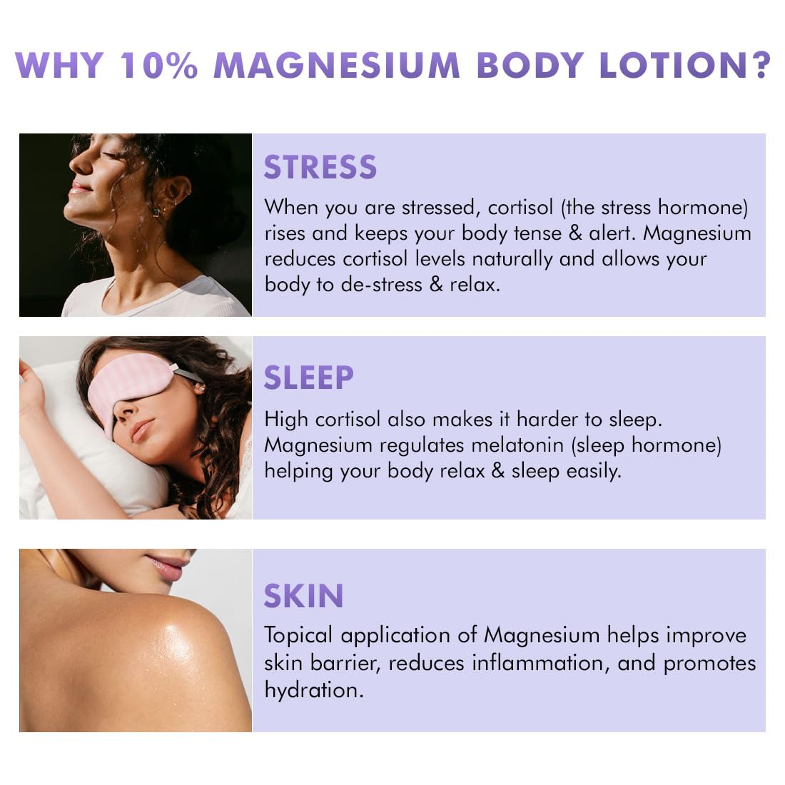 mCaffeine 10% Magnesium Body Lotion 300ml | Stress-Relief & Better Sleep | Mild Vanilla Orchid Fragrance Calms & Soothes | 3% Cocoa Butter, Non-Greasy, Deep Moisturization Bodylotion for Men & Women | Summer Cream for Dry Skin