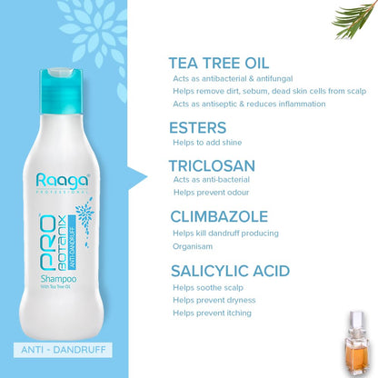 Raaga Professional Pro Botanix Anti-Dandruff Shampoo, With Tea Tree Oil, 200 ml