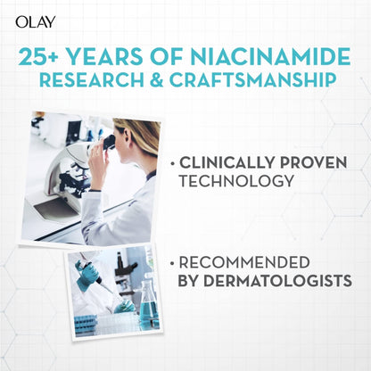 Olay Niacinamide Face Cream | Clear and Even Skin | Fights Dullness and Provides Radiant Glow| Normal, Oily, Dry, Combination Skin | Paraben and Sulphate Free | 50g