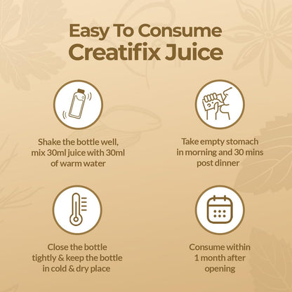 Krishna's Creatifix Juice â€“ 1000 ml | For Healthy Kidneys & Renal Support | Enriched with 30 Ayurvedic Herbs | Supports Kidney Care & Detox | Herbal & Ayurveda Formula