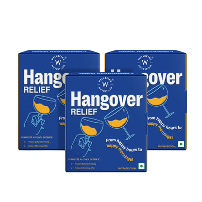 Wellbeing Nutrition Hangover Relief | One Pre-drinking Capsule (Protect) with Milk thistle, Chicory Extract, B-Vitamins & One Next Morning Hydration Drink (Restore) with Electrolytes from coconut water & Himalayan Pink Salt, Vitamin C, Magnesium (3)