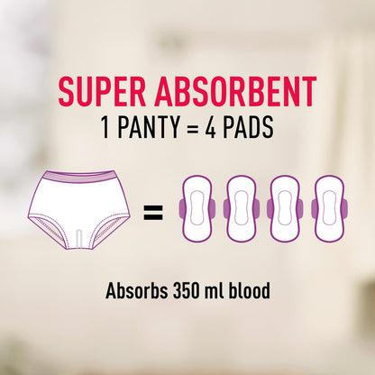Sirona Disposable Period Panties for Women | L â€“ XL | 360Â° Sanitary Protection for Heavy Flow & Sirona Period Made Easy Tampons - 20 Piece | For Heavy Flow