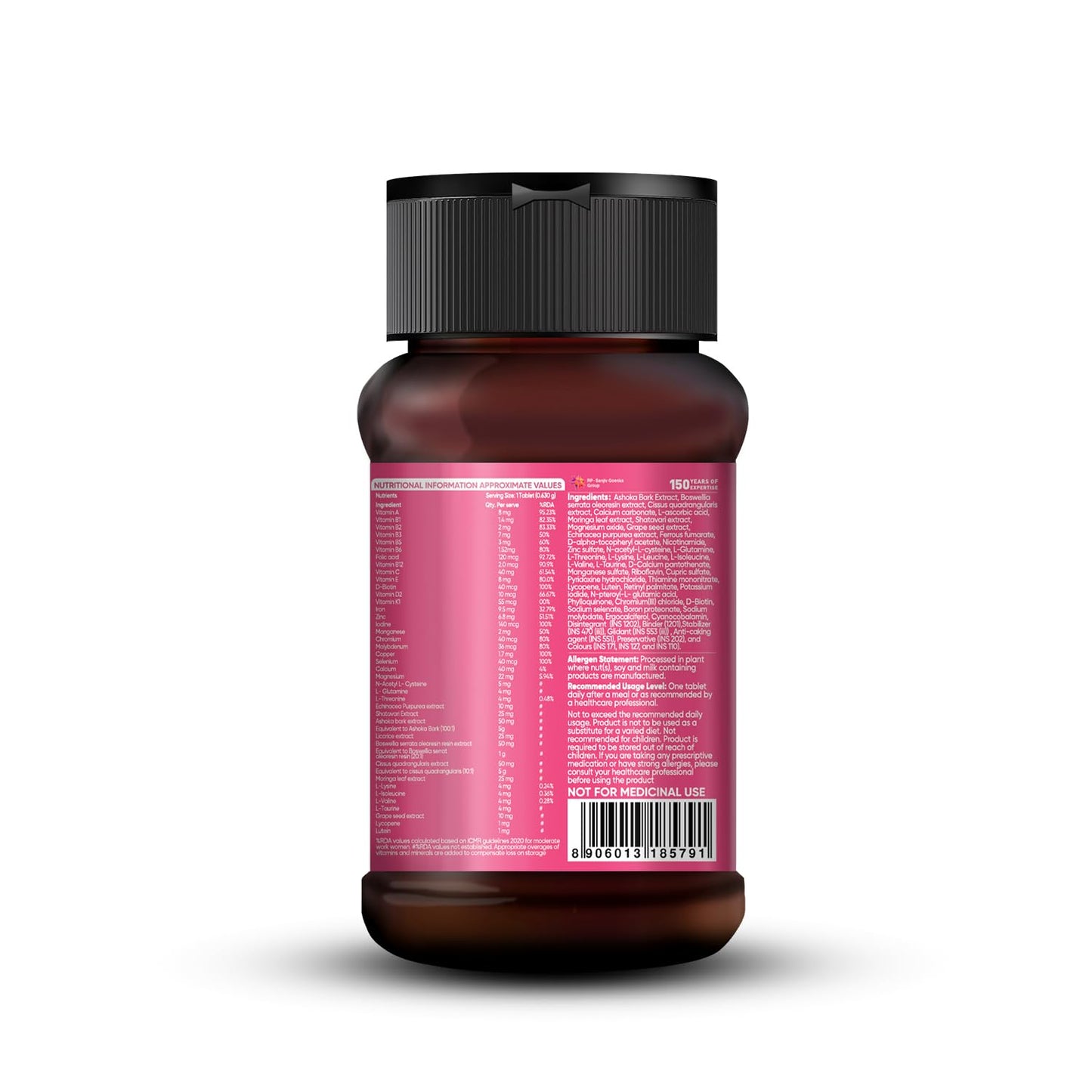 Dr. Vaidyaâ€™s Multivitamin for Women | Natural Multivitamin Enriched with Ayurvedic Herbs like Shatavari | Goodness of Calcium and Vitamin D3 tablets, Magnesium supplement, Vitamin B12 supplements & Herbal Extracts | (60 tablets) Pack of 1