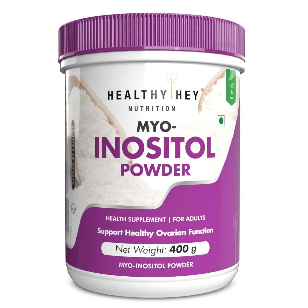 Healthyhey Nutrition 100% Pure Myo Inositol Powder (Vitamin B8), 400gm pack