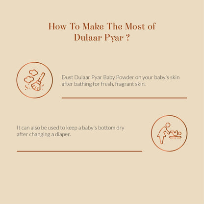 Baby Forest Dulaar Pyar Talc-Free Baby Powder | with Chamomile, Jojoba & Marigold Oils + Corn Starch | for Soft, Rash-Free Skin | Natural, Derma Safe, Cruelty-Free Baby Powder | 200g
