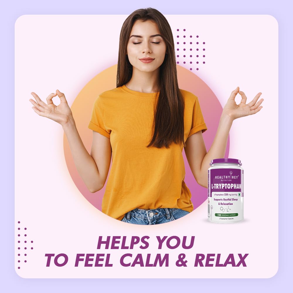 HealthyHey Nutrition L-Tryptophan - 120 Veg Capsules