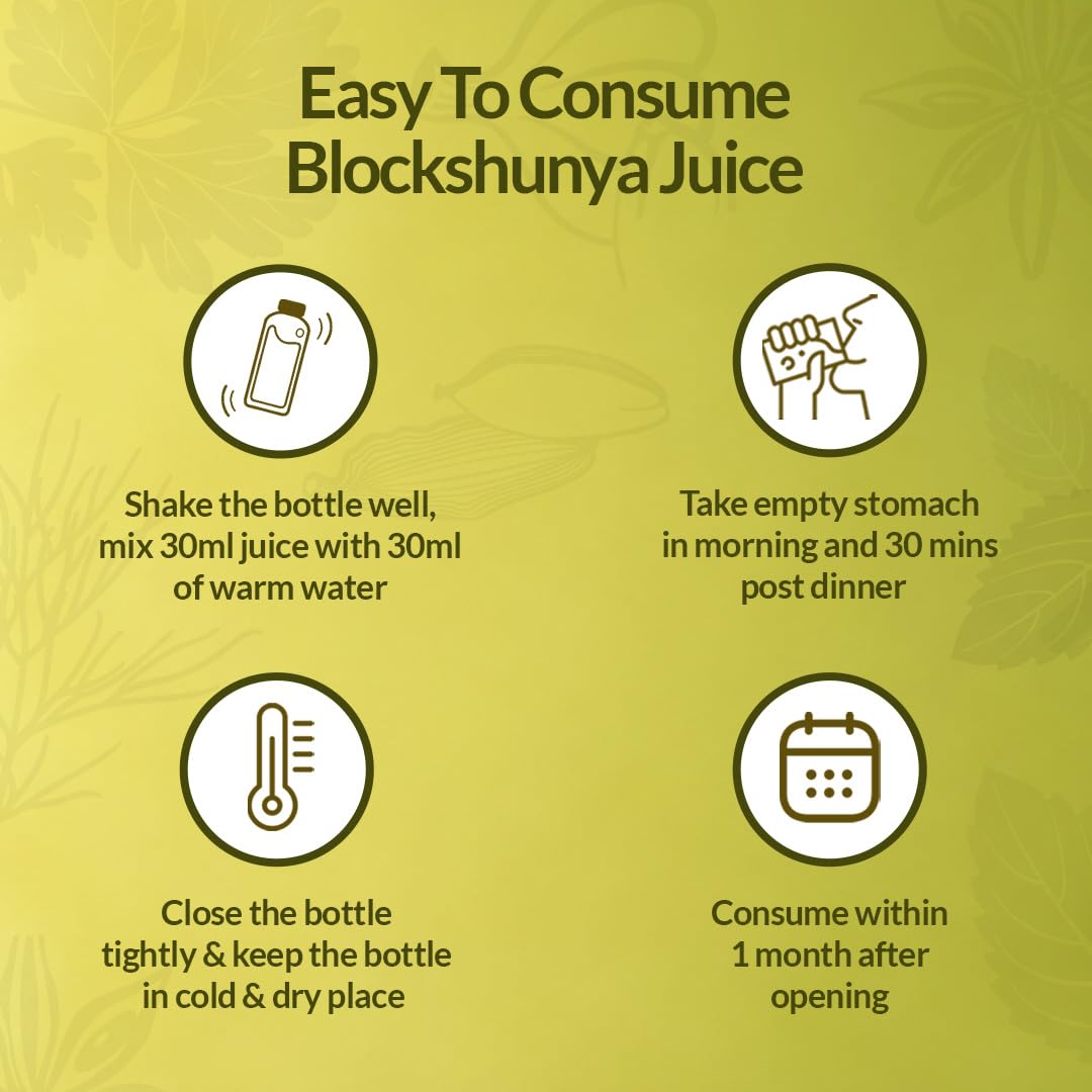Krishnaâ€™s Blockshunya Juice - 1000 ml | Ayurvedic Herbal Support for Healthy Cholesterol Levels | Heart Wellness Formula