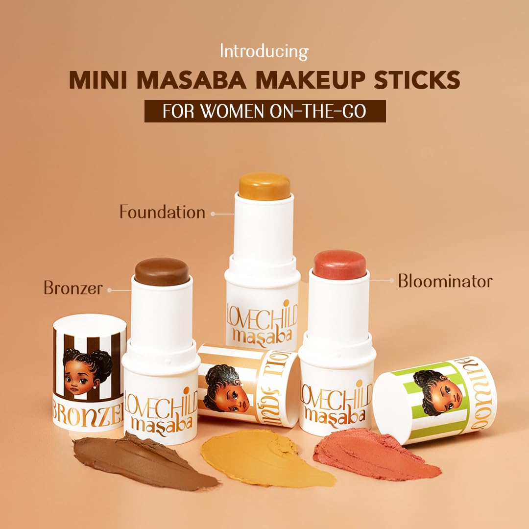 Lovechild Masaba All Mini Foundation Sticks, Makeup Stick For Effortless Coverage On-The-Go, Easy-To-Blend For Indian Skin Tone, Matte Finish With Full Coverage, Cutie Pie (Medium), 7.5G (Pack of 1)