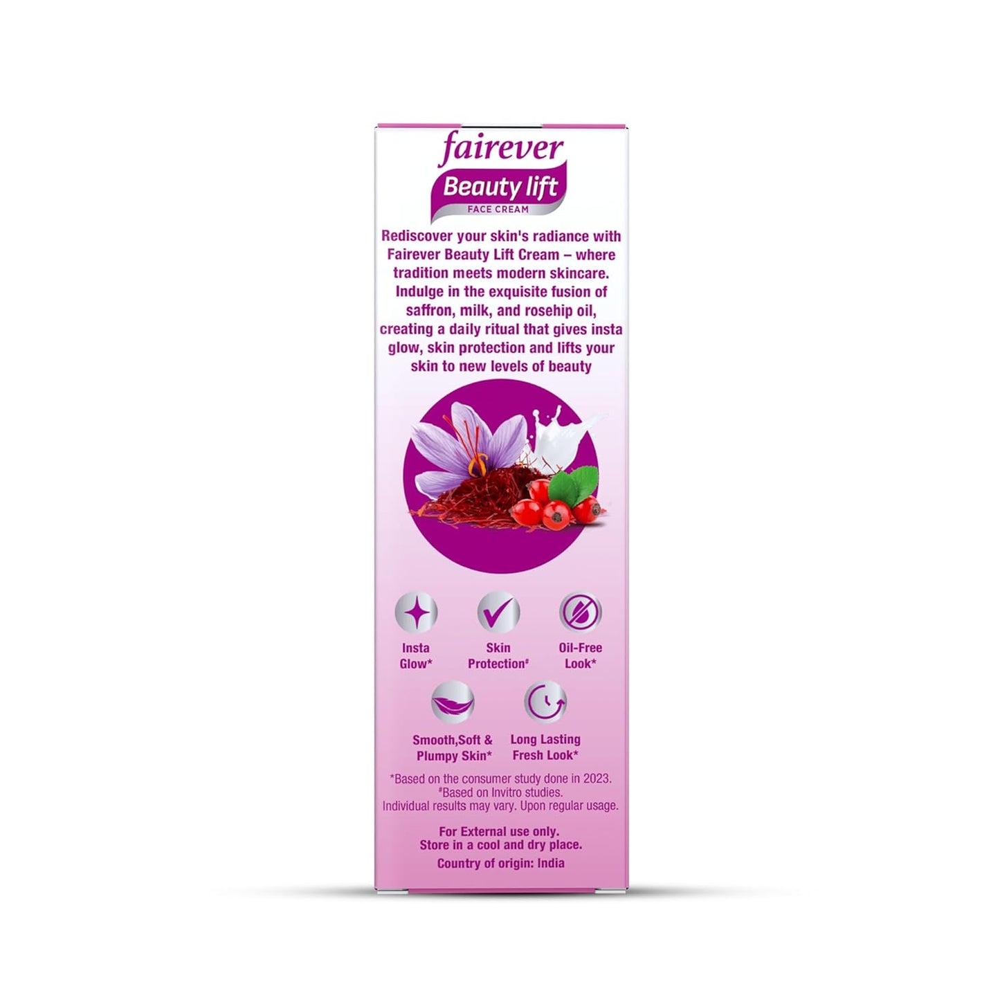 Fairever Beauty Lift Saffron, Milk & Rosehip Oil Face Cream, 50g