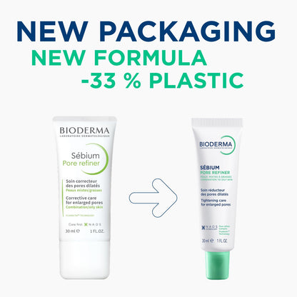 Bioderma Sebium Pore Refiner |Corrective Care Cream for Open Pores | Salicylic Acid & Glycerine For Combination To Oily Skin, 30ml