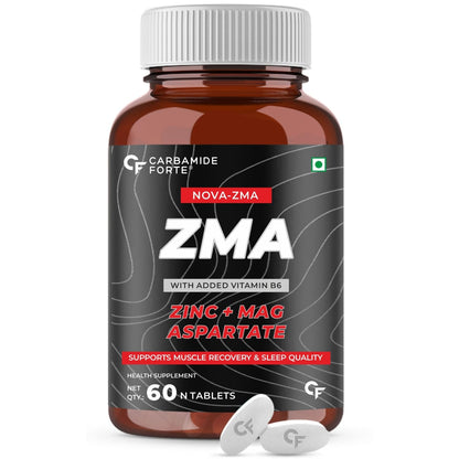 Carbamide Forte N-Acetyl, L-Cysteine 600mg (NAC) - 60 Veg Tablets & ZMA Supplements for Men & Women - Zinc, Magnesium Aspartate & Vitamin B6 60 Veg Tablets 60 Count (Pack of 1)