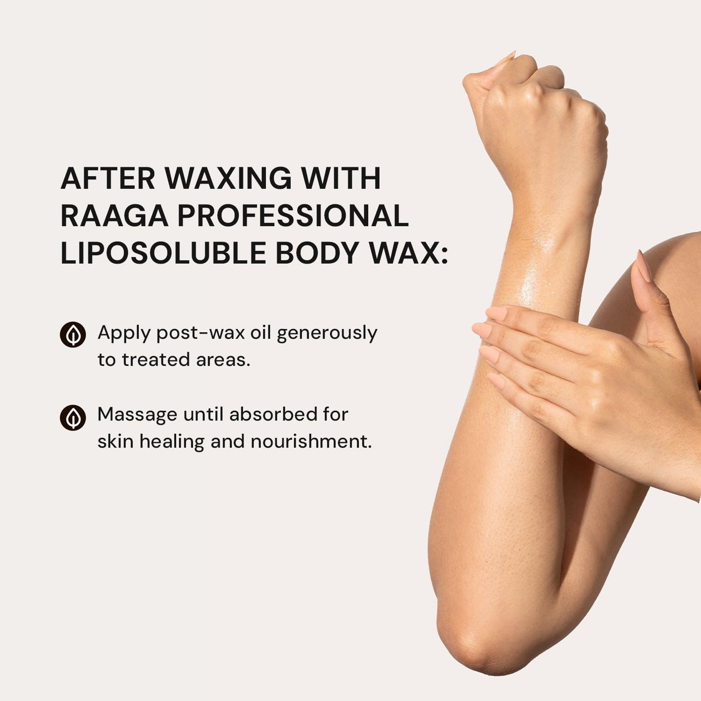 Raaga Professional Post Wax Oil with Soothing Rose and Cocoa Butter for All Skin Types | Calms Redness and Area Post Waxing, Softens Cracked Patches (250 ml)