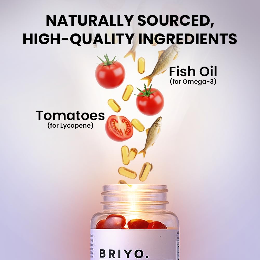 Briyo Highly absorbable CoQ10 100 mg Plus Omega-3 with Natural Form of Lycopene and Selenium, Heart Health Supplement (90 softgels)