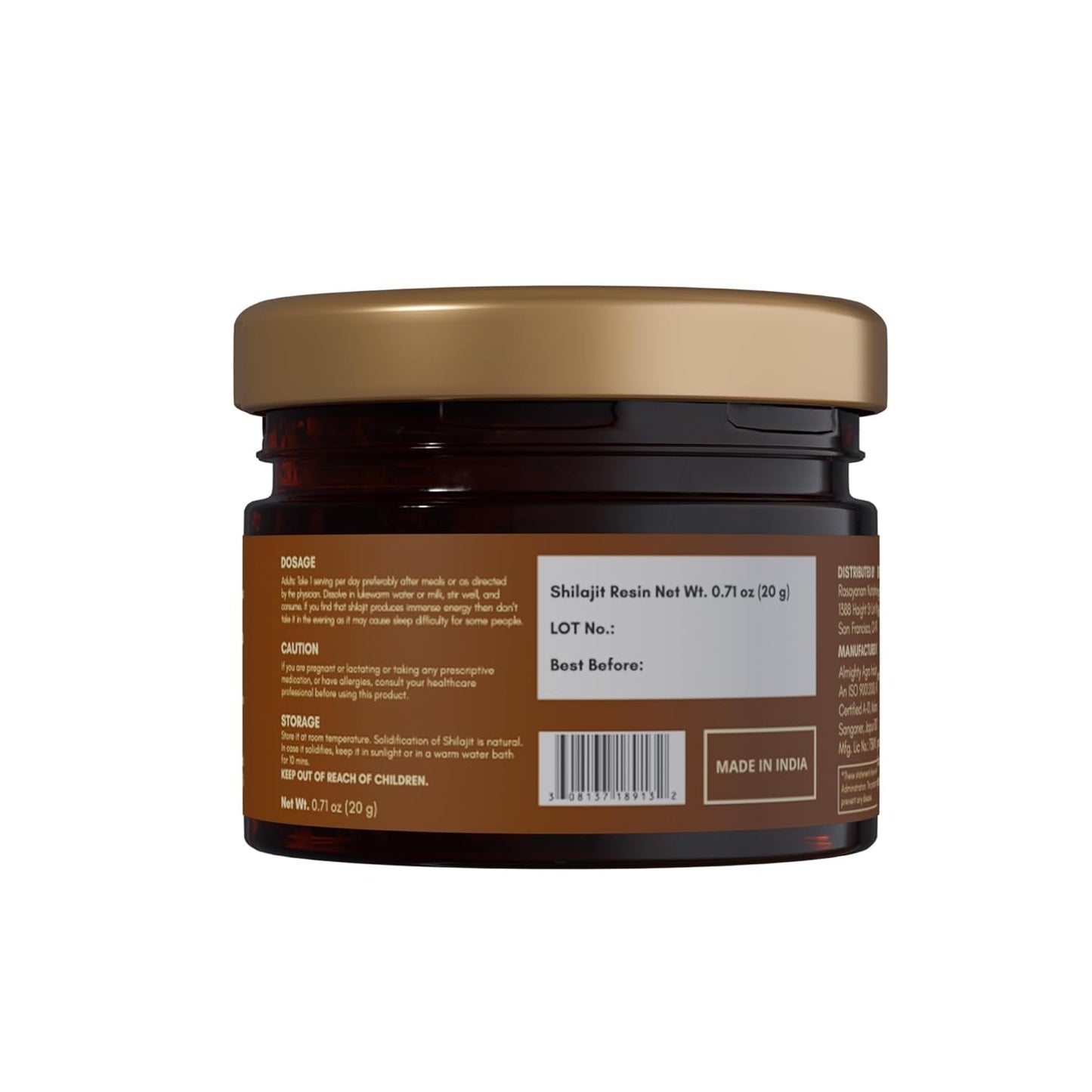 Rasayanam Pure Himalayan Shilajit Resin | Highly Purified with 75% Fulvic Acid & 80+ Trace Minerals | Supports Energy, Stamina, Strength & Recovery | 20 gm