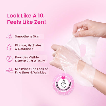 Swiss Beauty Care Youth-Full Collagen Boost Mask | Glass-Skin In 2 Hours | With Collagen & 17 Amino Acids | Plumps & Hydrates | 34g