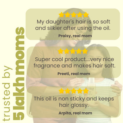 Tuco Kids Hair Oil with Extra Virgin Coconut, Mint, Ginger and Wintergreen For Itchy Scalp and Rough Hair for Kids Ages 2-5, 5-10, 10-15 | 100ml