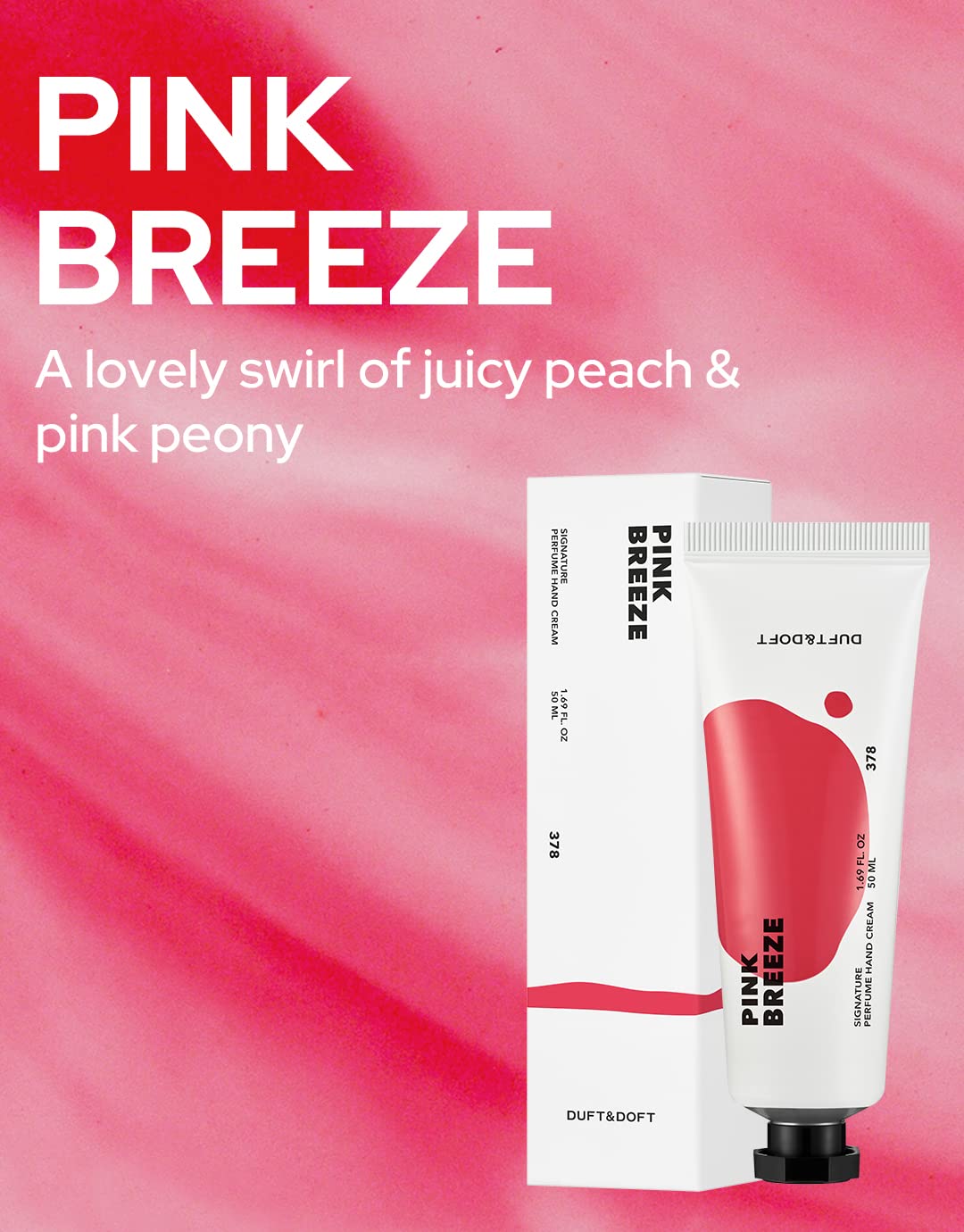 Duft & Doft Pink Breeze Signature Perfume Hand Cream (50g) â€“ Hypoallergenic & Non-Greasy, Long-Lasting Rose & Musk Scent, Fast-Absorbing for Sensitive Skin