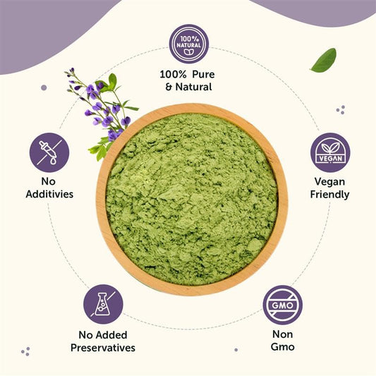 Neuherbs Indigo Powder 100g For Hair Colouring & Hair Growth | Natural Hair Color For Black Hair | 100% Pure & Natural With No Artificial Color or Additives