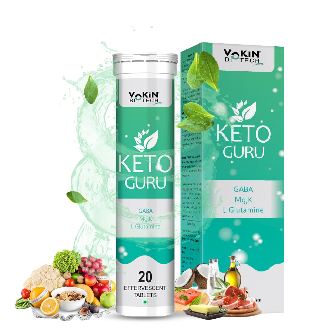 Vokin Biotech Keto Guru For weight Loss With Effervescent Water Soluble 20 Tablets