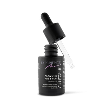 Glutone 2% Salicylic Acid Serum for oily & acne-prone skin | Reduces Excessive oil and blackheads | Gently exfoliates & Unclogs Pores | Smoothens the Skin | 30 ml