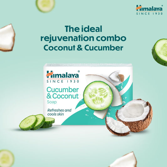 Himalaya Refreshing Cucumber Soap and Coconut Soap, 125g
