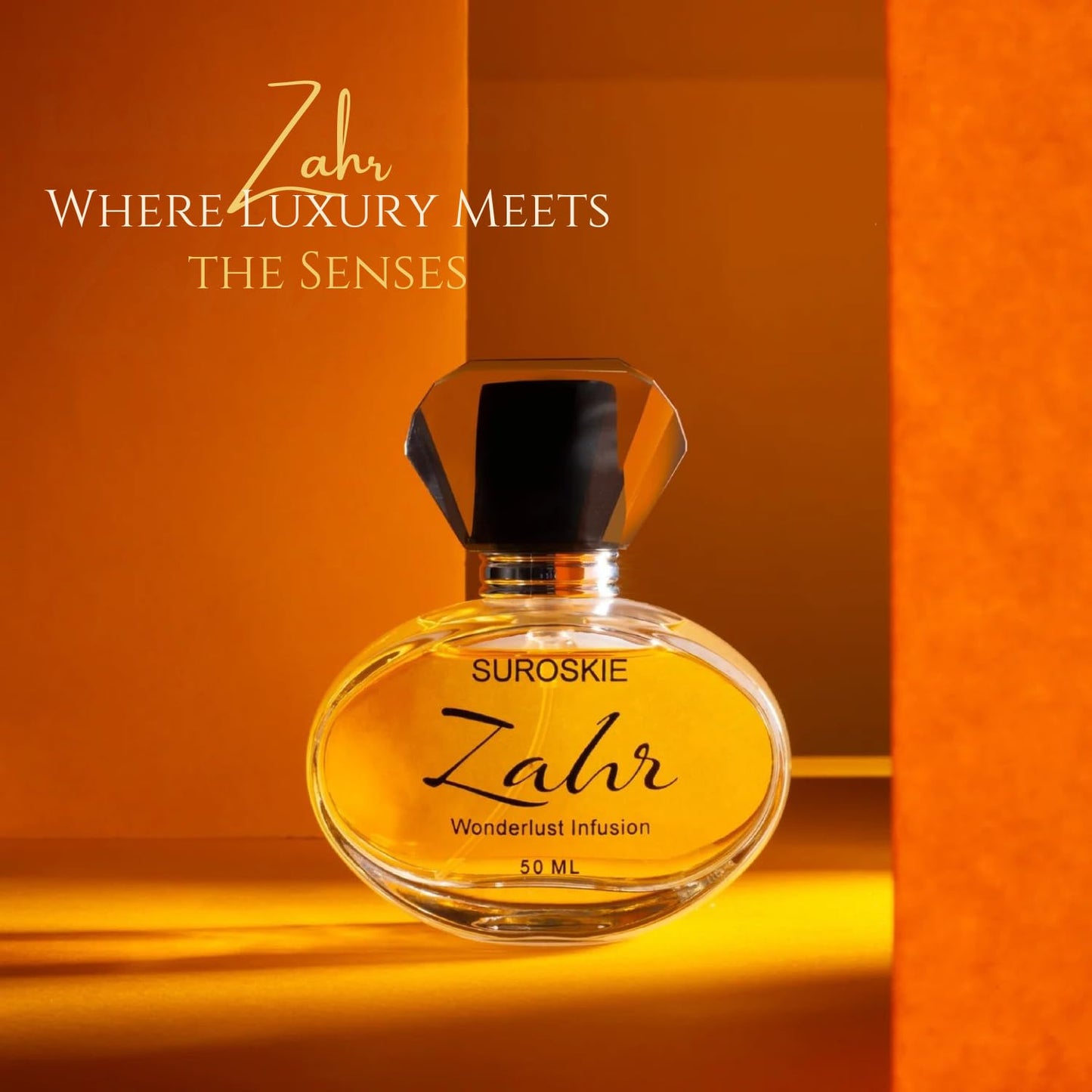 Suroskie Zahr Perfume 50Ml | Luxury Eau De Parfum | Long Lasting Unisex Fragrance Spray | Aromatic Blend Of Aqua, Saffron & Rose Scent | Woody & Oud Notes | Premium Gift For Men & Women