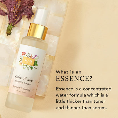 RAS Luxury Oils Glow Potion Essence Toner | Alcohol Free Face Mist | Hydrating & Plumping | With Hyaluronic Acid, Licorice & Niacinamide | Deeply, Soothes Redness & Inflammation | Evens Skin-tone | Vegan, 50ml