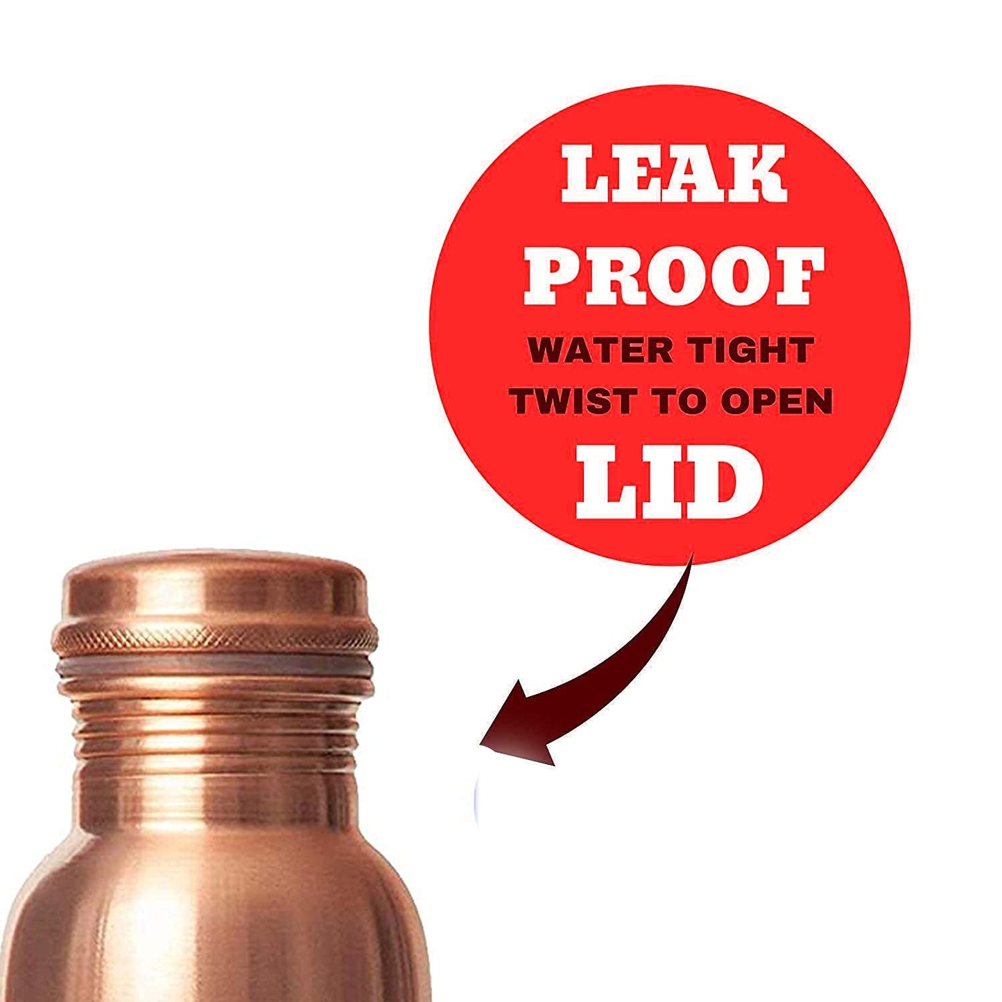 KC Pure Copper Peacock Designer Water Bottle with Advanced Leak Proof Protection, Ayurveda and Yoga Health Benefits. (1000ml, 1Unit, Pack of 1)