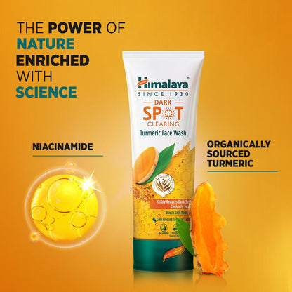 Himalaya Dark Spot Clearing Turmeric Face Wash | Reduce dark spots in 7 days | Organically sourced & Cold-pressed turmeric | 50ml