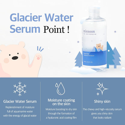 Mixsoon Glacier Water Hyaluronic Acid Serum â€“ Deep Hydration for Dry Skin 300ml