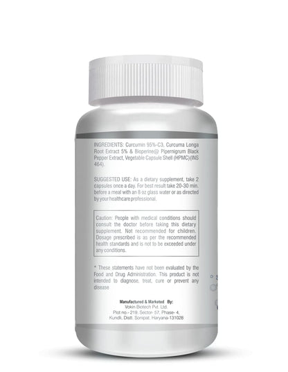 Vokin Biotech Curcumin C3+ Bioperine 1310mg Supports Mental Health (90 Capsules)