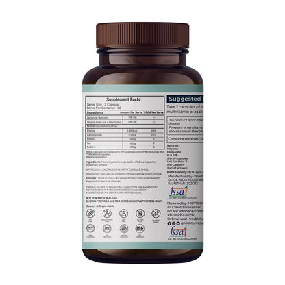 Miduty by Palak Notes Immune Shield Bromelain For Seasonal Allergies, Boost Immunity, Nasal Drip, Difficulty Breathing, Nasal Congestion - Asthma - Allergy Medicine, Anti-Inflammatory - 60 Caps