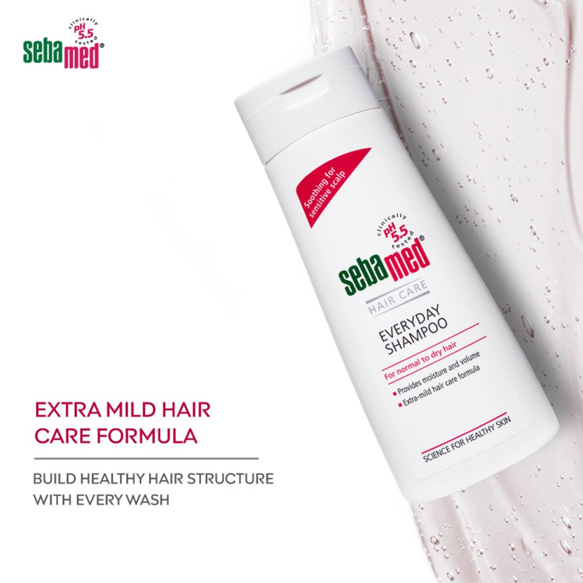 SebaMed Everyday Shampoo 200 Ml|Ph 5.5|Normal To Dry Hair| Mild|Gives Moisture & Volume |Phthalates & Sls And Parabens Free |Unisex For Dry Scalp Toxin Free | Clinically Proven | Toxin Free