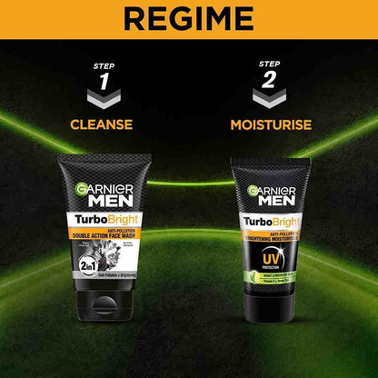 Garnier Men, Liquid Moisturiser, Brightening And Anti-Pollution, Turbobright, 40 G