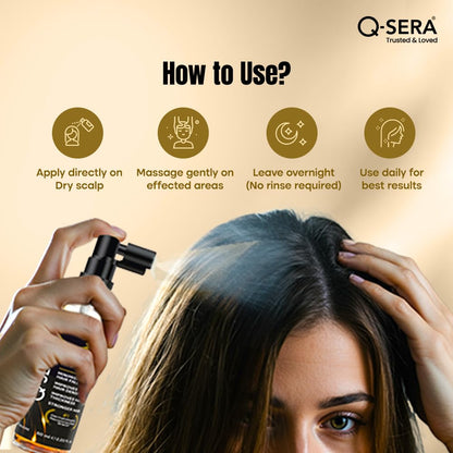 QSera Hair Serum 60 ML | Strengthens Roots, and Promotes Thicker, Healthier Hair | Superior over Redensyl,Procapil 3% & Capilla Longa Combinations | 20 Days Hair Fall Control solution