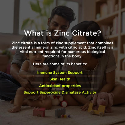 Health Veda Organics Zinc Citrate | Supports Immune and Immunity | Healthier Skin, Hair & Nails | Improves Iron Absorption | 120 Veg Capsules | For Both Men & Women