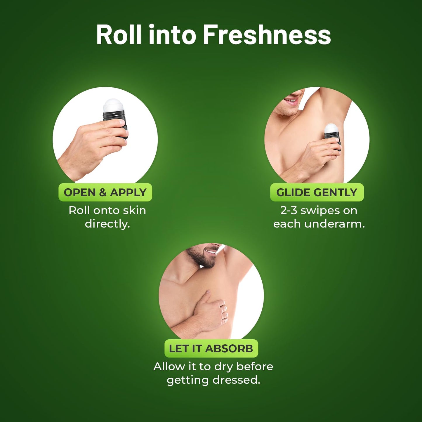 Wild Stone Awake Anti-Odour Roll On For Men, 50ml | Up to 72-Hour Odour Control | Enriched with Matcha tea and chamomile tea |Skin Friendly & Itch Free Deodorant Roll On | Long-Lasting Freshness