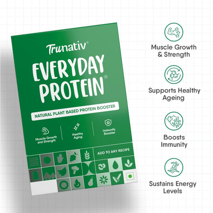 Trunativ Cookable Vegan Plant Protein Isolate| 90% Protein Per Serving | Muscle Growth & Immunity Booster | Soy & Pea Protein Powder |No Added Sugar | Higher Protein Absorption | Unflavoured 900g (Pack of 1)