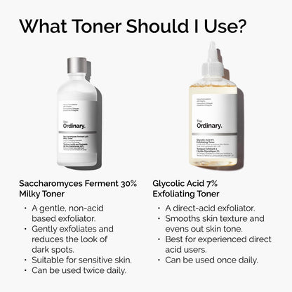The Ordinary Glycolic Acid 7% Exfoliating Toner, Brightening and Smoothing Daily Toner for More Even-Looking Skin Tone, 100ml