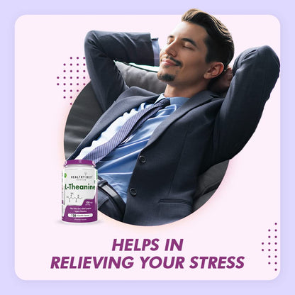 HealthyHey Nutrition L-Theanine -Support Relaxation - 90 Vegetarian Capsules