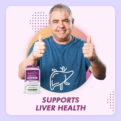 HealthyHey Nutrition Reduced Glutathione with Milk Thistle - Support Skin Lightening & Liver Health - Produced in Japan - 60 Veg Capsules